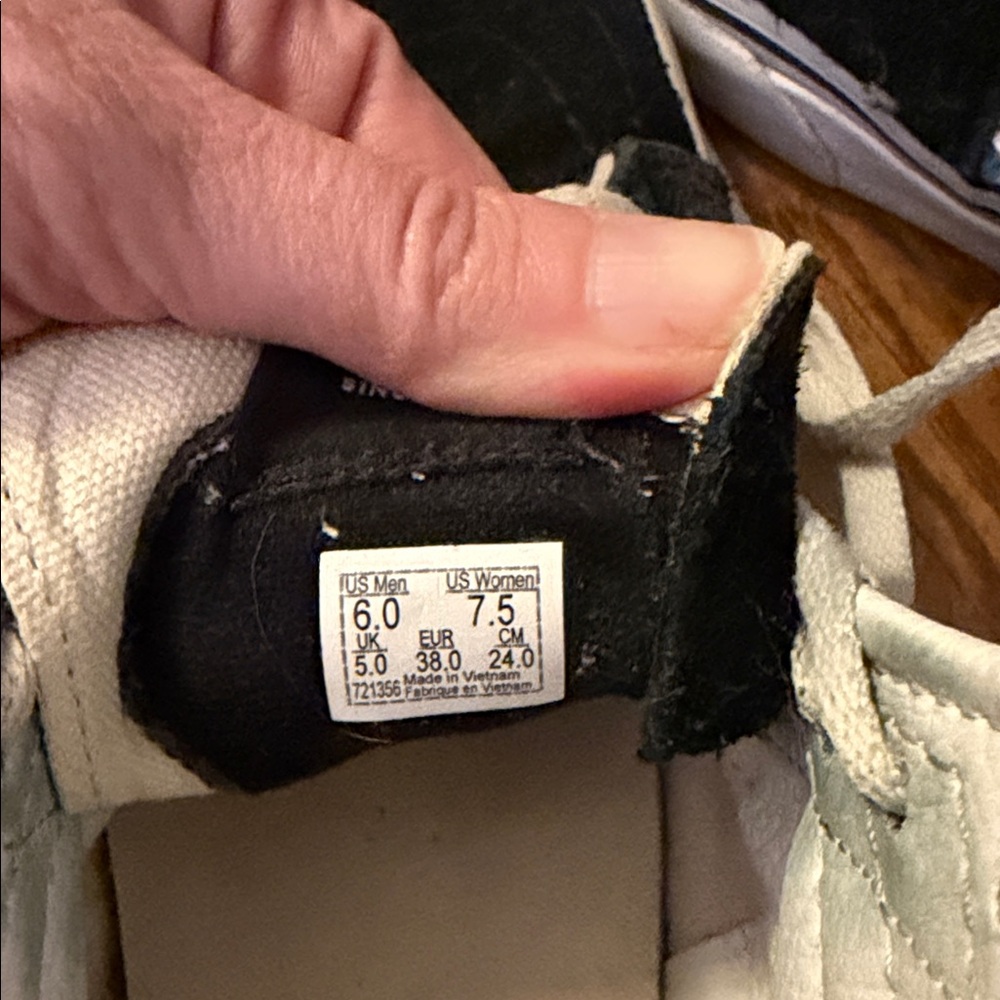 Vans High-Top Sneakers - Black and Blue Butterfly Checkered - Picture 2 of 5